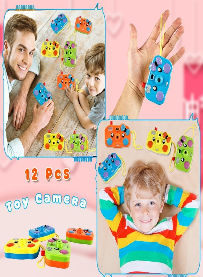 Hoarost 12 Pcs Camera Toy Set Plastic Camera with 8 Patterns Lmages in Viewfinder Mini Toy Camera for Party Favors Goodie Bag Return Gifts, 4 Colors - Image 5